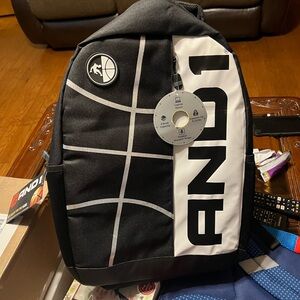 AND1 Black and White Basketball Backpack